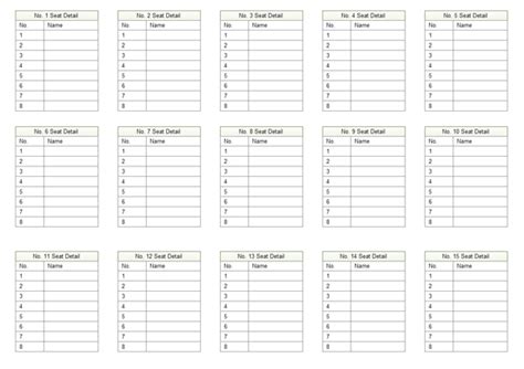 Seating Chart Template Business Mentor