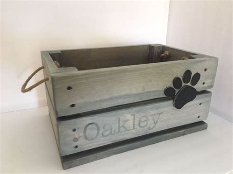 Personalized Dog Toy Box Dog Toy Crate Pet Toy Box Pet Accessories
