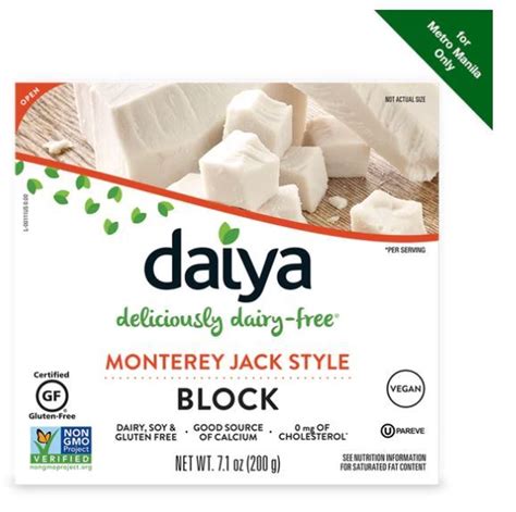 Daiya Deliciously Dairy Free Monterey Jack Style Block 200g Ho Lazada PH