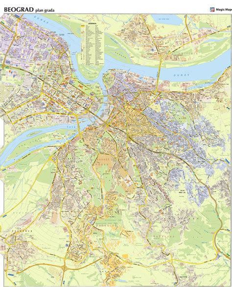 Beograd Plan Grada Map By Geoforma Fze Avenza Maps