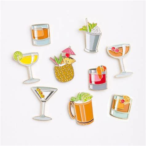 cocktail pins choose 12 — love and victory cocktail pin cocktails classic cocktails