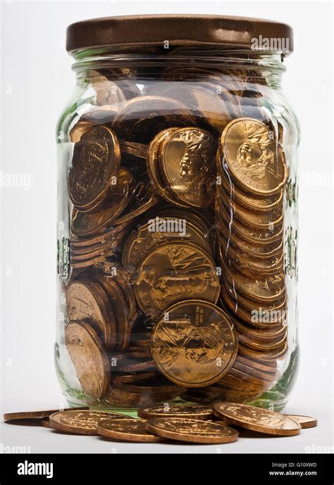 Jar Full Dollar Gold Coins Hi Res Stock Photography And Images Alamy
