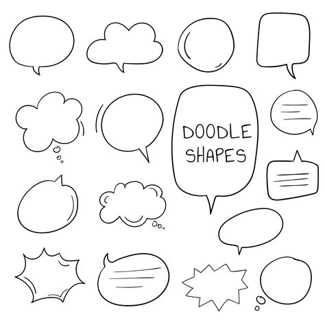 Hand Drawn Speech Bubble Collection Download Free Vectors Clipart