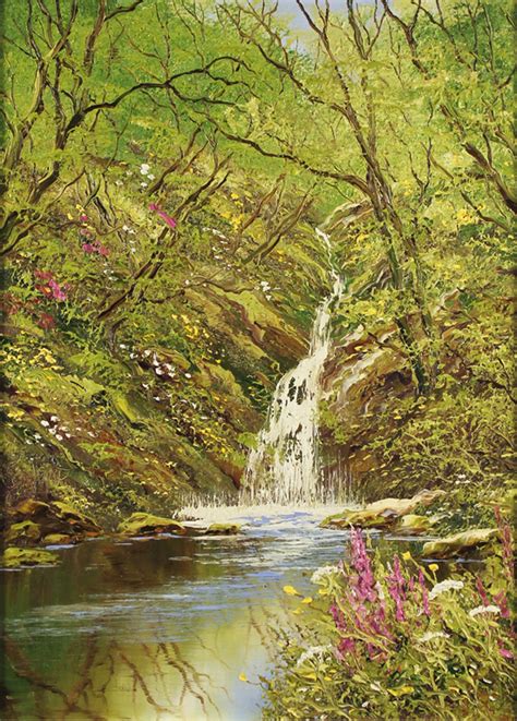 Terry Evans Original Oil Painting On Canvas Woodland Spring