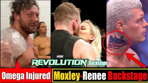 Aew Revolution Backstage Renee Young Jon Moxleykenny Omega Health