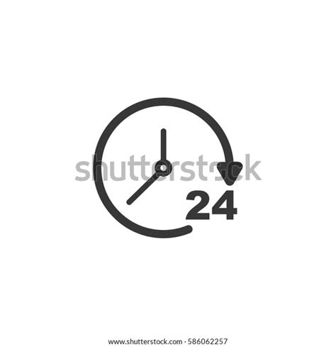 Time Icon 24 Hours Stock Vector Royalty Free 586062257 Shutterstock