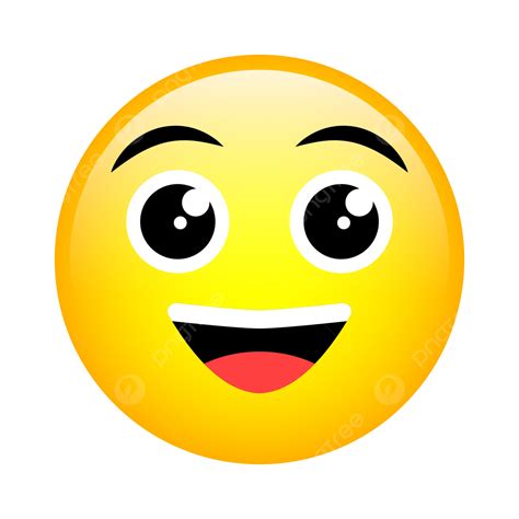 Emoji Amarelo Bonito Com Cara Feliz Vetor Png Emoticons Emoji Fofo