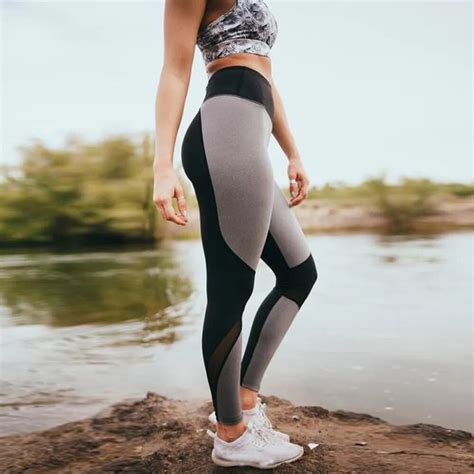 beautiful yoga pants 2018 women sports gym yoga workout high waist running pants fitness elastic