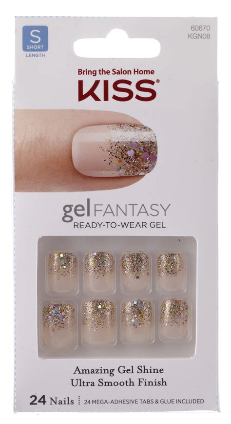 Kiss Gel Fantasy Faux Real 24 Nails Beauty Nails Artificial Nails