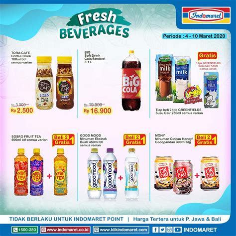 Katalog Indomaret, Khusus Diskon Minuman