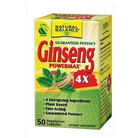ginseng power 4x by natural balance 50 capsules for sale online ebay