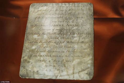 Time Capsule In Us That Was Buried By Paul Revere And Samuel Adams In