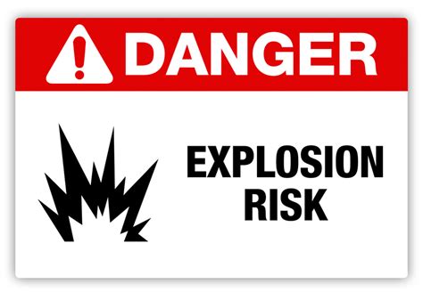 Danger Explosion Risk Label Phs Safety