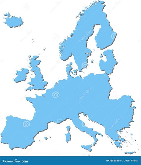 Europe Map Stock Vector Illustration Of Clip European 35860356