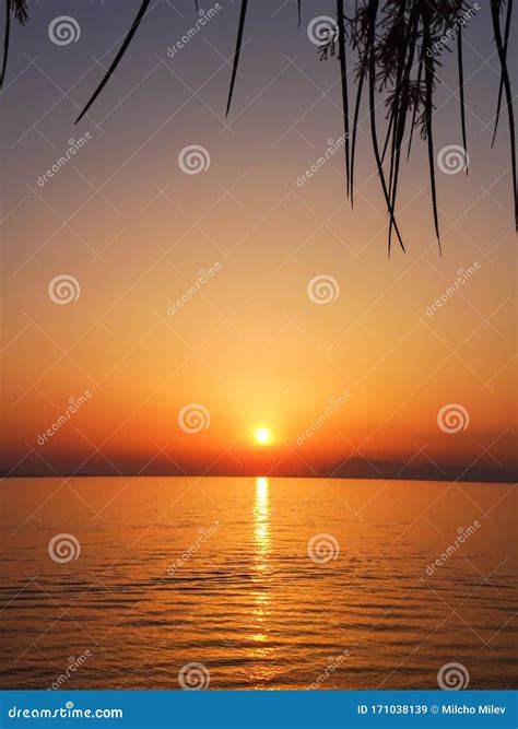 Beach Sunset Romantic Beach Sunset Sunset On The Beach Stock Image