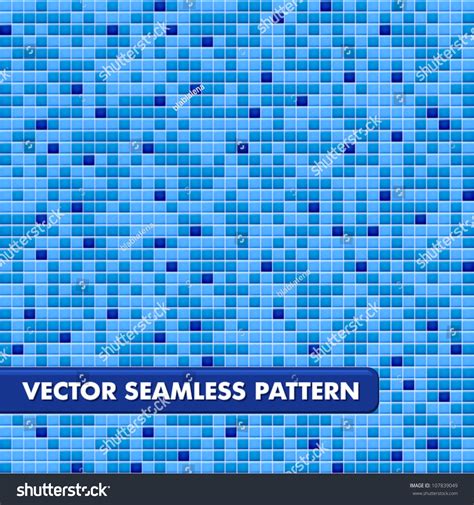 Blue Ceramic Tile Mosaic Swimming Pool 스톡 벡터로열티 프리 107839049