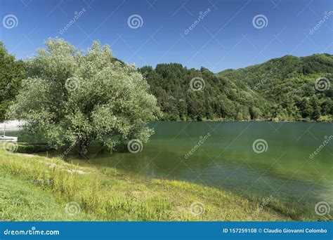 Lake Of Gramolazzo Tuscany Stock Photo Image Of Hill Landscape