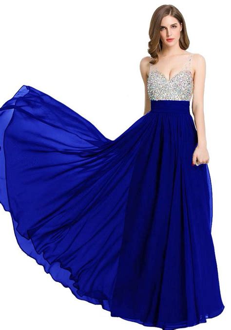 Beauty Emily Long Prom Dresses 2018 Beaded Formal Evening Party
