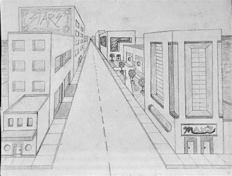 Drawing steps for one point perspective. 1 Point Perspective: Cityscape | Inside The Outline