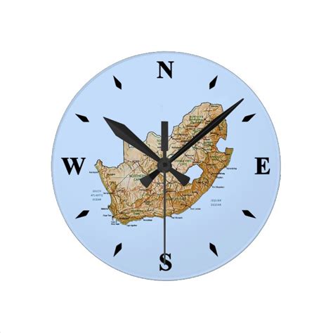 South Africa Map Clock Uk