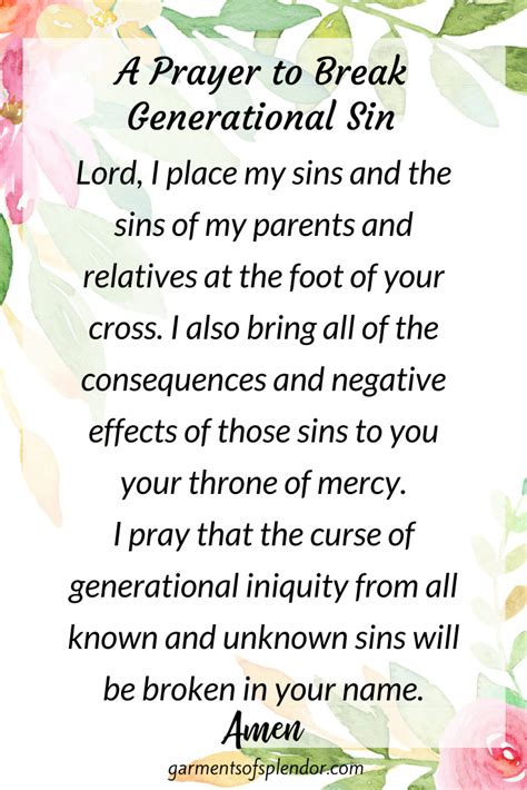A Prayer To Break Generational Sin