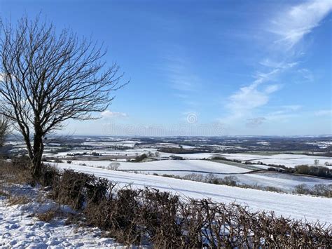 Winter Snow North Yorkshire United Kingdom Stock Image Image Of