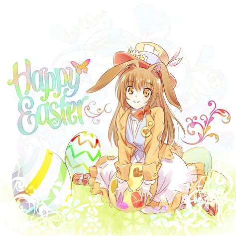 iesupa velvet scarlatina rwby highres image sample pixiv sample 1girl brown hair easter