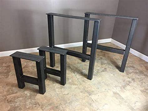 Built from 1 x 2 steel tube welded to a heavy duty mounting plate. Amazon.com: H Legs - Set of (2) Very Strong and Sturdy,Industrial, Raw Metal Legs, Bench Legs ...