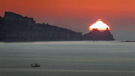 Wallpaper Landscape Sunset Sea Italy Bay Reflection Sunrise