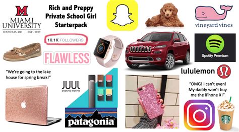 Rich And Preppy Private School Girl Starterpack Rstarterpacks