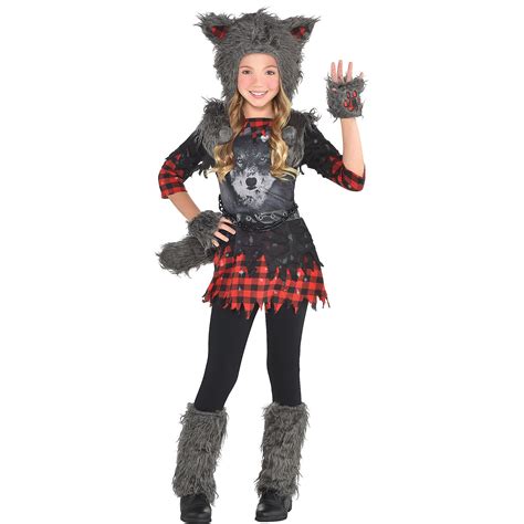 She Wolf Halloween Costume For Girls Large With Accessories