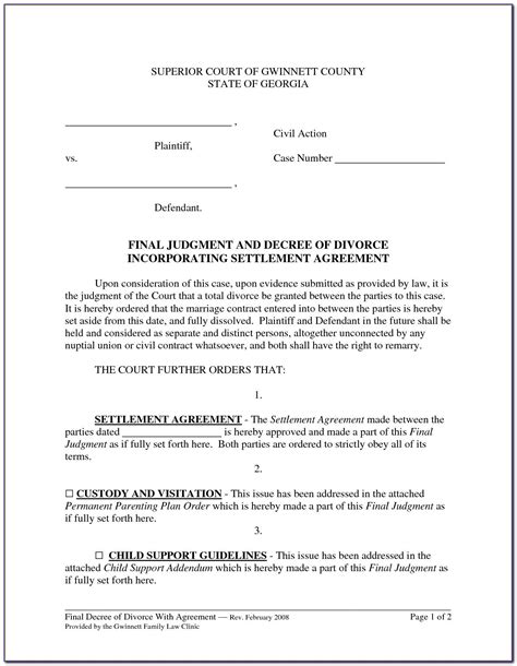 Divorce Settlement Agreement Template Word Templatevercelapp
