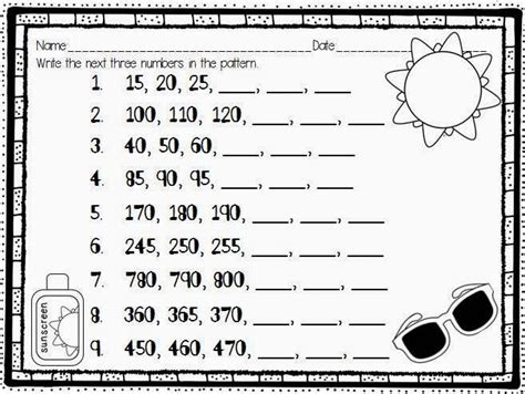Math Patterns Worksheets For Grade 5 Sara Battles Math Worksheets