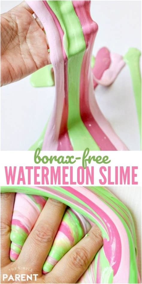 How To Make Slime Without Borax Striped Slime • The Simple Parent