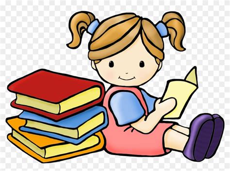 Writing Cliparts Girls 2 Child Reading Clipart Full Size Png