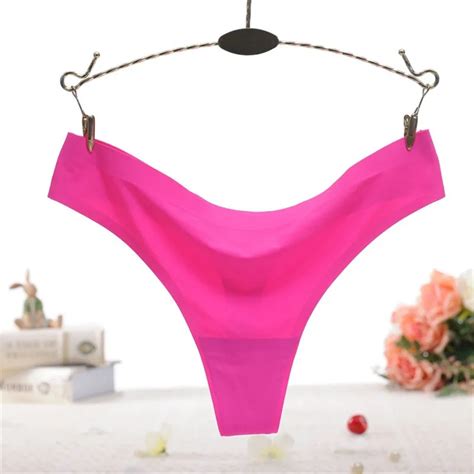 Ultrathin Sexy Lingerie Low Waist Women Thongs And G Strings Solid Color Sexy Seamless Panties