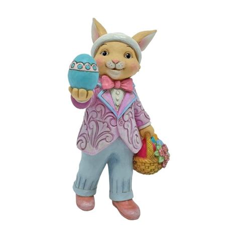 Jim Shore Heartwood Creek Easter Pint Size Bunny With Egg Figurine