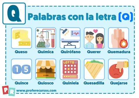 Palabras Con La Letra Q Que Contienen La Letra Q Para Niños