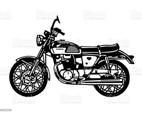 Motorcycle Side View Stock Illustration Download Image Now