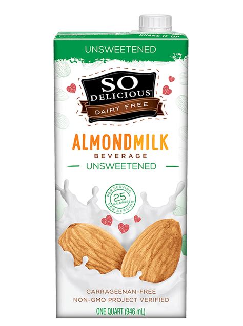 Unsweetened Almondmilk Shelf Stable So Delicious Dairy Free
