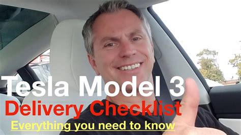 Tesla Model 3 Delivery Checklist Tesla
