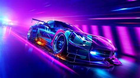 Hd Wallpaper Car Neon Chevrolet Corvette Race Cars Wallpaper Flare