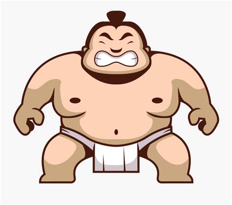 Transparent Wrestlers Clipart Japan Sumo Wrestler Cartoon Free