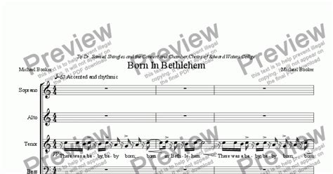 Born In Bethlehem Download Sheet Music Pdf File