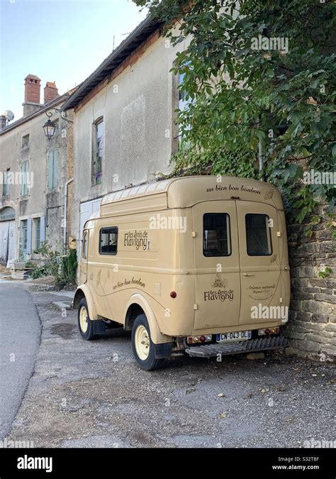 Old Vintage Classic Van Parked At The Side Of The Road Stock Photo Alamy