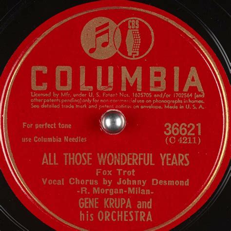 All Those Wonderful Years Gene Krupa And His Orchestra Free