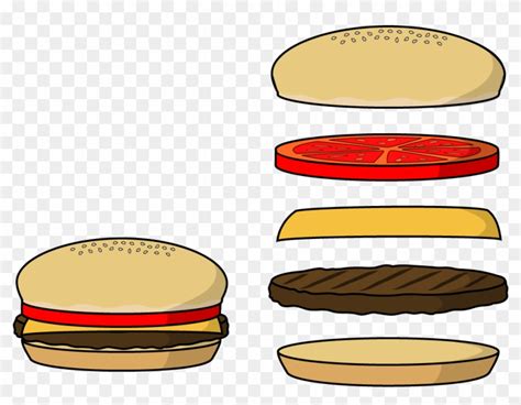 Download Hamburger Clipart Burger Bun Burger Patty Cartoon Png