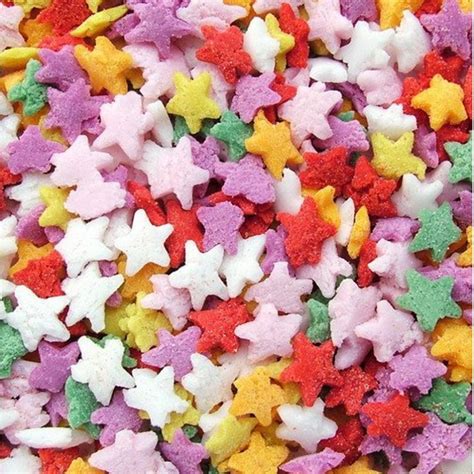 Q Sprinkles Rainbow Multicoloured Stars Sprinkles 65g Q Sprinkles