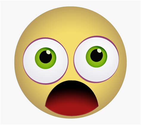 Graphic Emoticon Smiley Scared Shocked Yellow Terrified Emoji