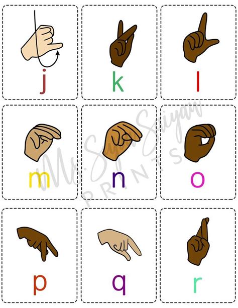 Asl Alphabet Flashcards Printable Pdf